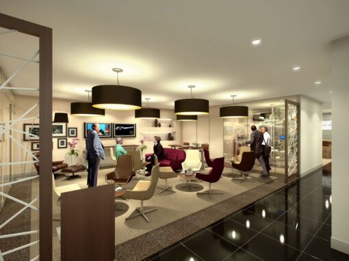 Car showroom, motor retail design, interior design, corporate image and interior branding