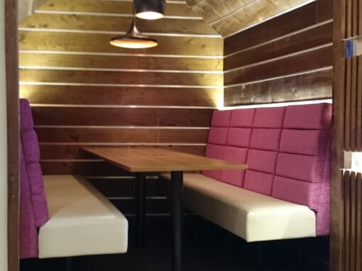 Booth interior design 4, FED Bar and Restaurant, Leisure and hospitality interior design, commercial interior design, space planning, mood boards, sample boards, 3D visualisation.