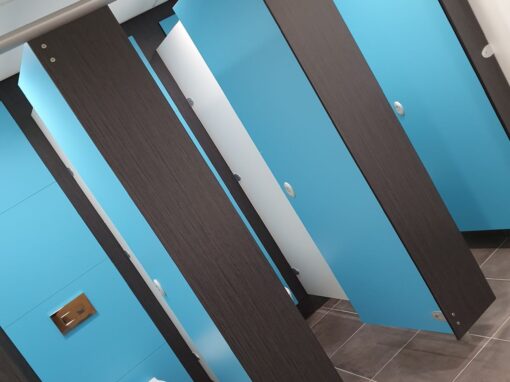 Cromwell head office Office blue 2 WC Interior Design and fit-out, Commercial Interior design, Workplace interior design