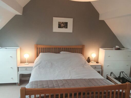 Master bedroom loft conversion, modern family home in Leeds, Residential interior design, full-home interior