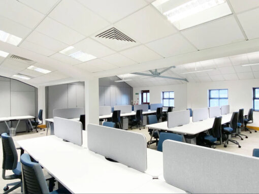 Open Plan Office 3, Carrwood Park Office refurbishment, acoustic interior design, office interior design