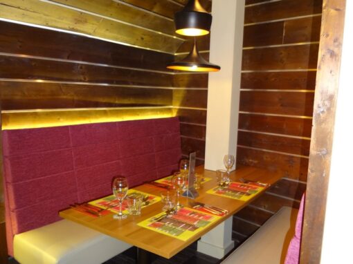 Booth interior design 2, FED Bar and Restaurant, Leisure and hospitality interior design, commercial interior design, space planning, mood boards, sample boards, 3D visualisation.