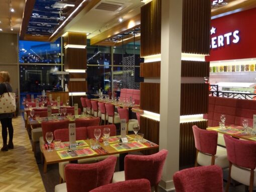 Restaurant interior design 1, FED Bar and Restaurant, Leisure and hospitality interior design, commercial interior design, space planning, mood boards, sample boards, 3D visualisation.