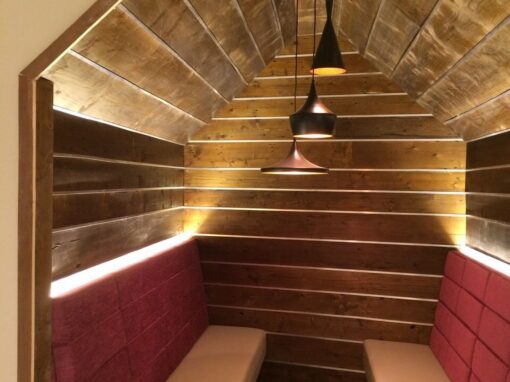 Booth interior design, FED Bar and Restaurant, Leisure and hospitality interior design, commercial interior design, space planning, mood boards, sample boards, 3D visualisation.