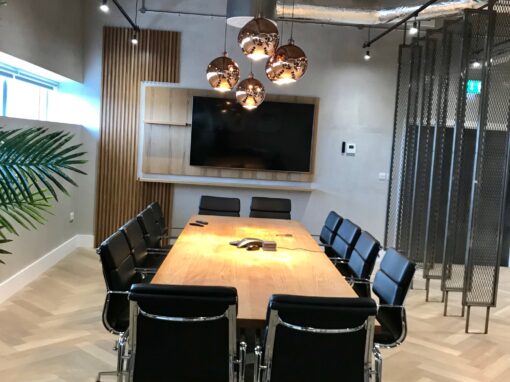 Boardroom suite Table and Eames chairs, WMG Commercial Interior Design, Workplace interior Design, Office interior design