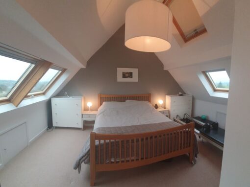 Master bedroom loft conversion 3, modern family home in Leeds, Residential interior design, full-home interior