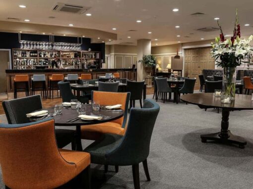 Tennants Auctioneers facilities, hospitality and leisure interior design. Restaurant 1 and Bar interior design