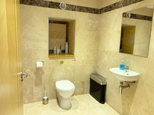 Bathroom Breakout Carrwood Park Office refurbishment, office interior design