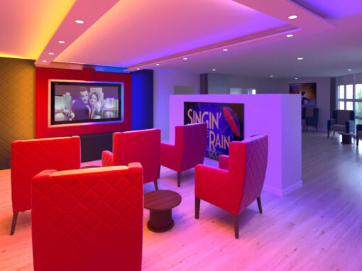Artists impression cinema room Interior Design for Dementia Guidelines
