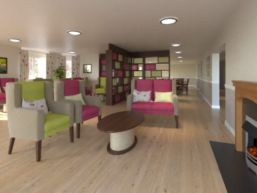 Lounge Artists impression Interior Design for Dementia Guidelines