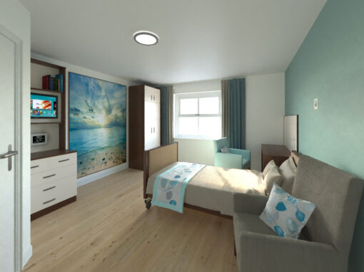 Bedroom Artists impression Interior Design for Dementia Guidelines