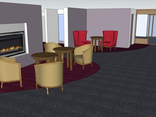 Sketch up artists impression respite care interior design refurbishment