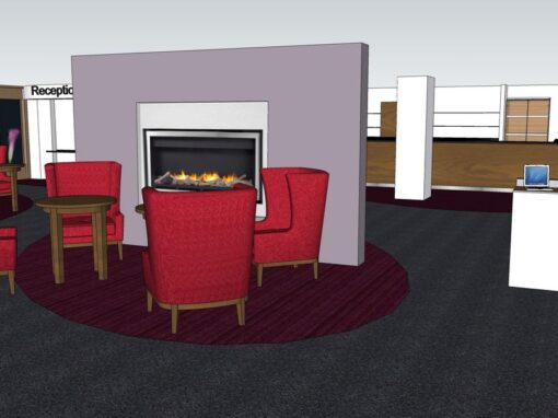 Sketch up artists impression respite care interior design refurbishment