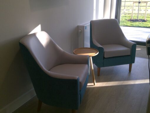 25 Duckegg Bedroom Interior Design, Specialist Hospice and palliative healthcare interior design, care interior design, healthcare interior design and refurbishment