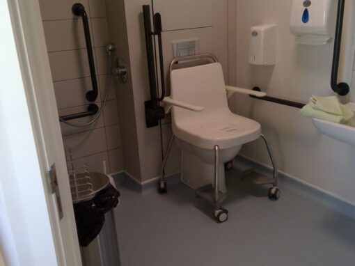 21 Accessible Hospice Bathroom, Specialist Hospice and palliative healthcare interior design, care interior design, healthcare interior design and refurbishment