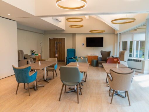 1 Outpatient Lounge and dining Bolton Hospice Interior Design and Furniture FF&E, refurbishment, healthcare interior design and refurbishment,