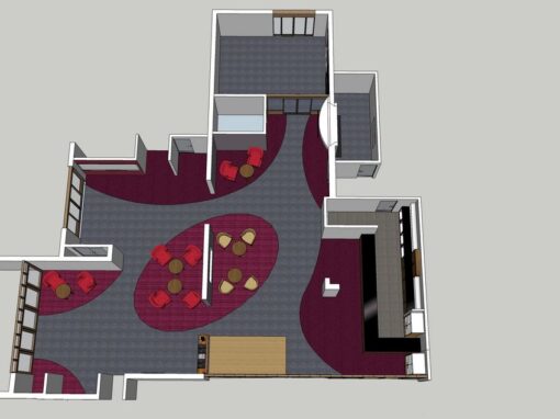 Plan view Waterside, South-east Respite Care interior Design Birdseye view 3