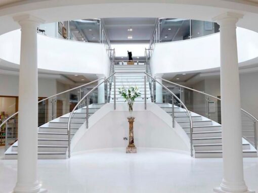 Tennants Staircase and Reception Tennants Auctioneers facilities Exterior, hospitality and leisure interior design. Restaurant and Bar design, Cafe interior design