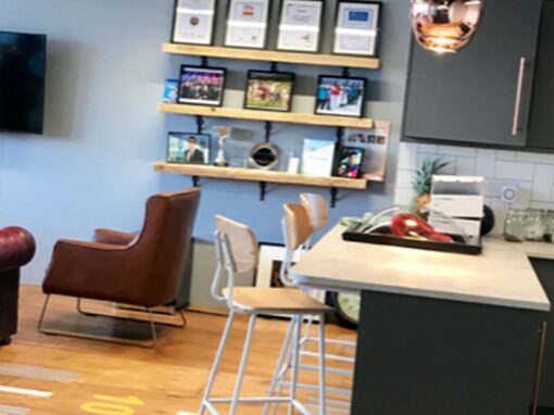 Breakout and kitchen, Workplace Office Interior Design, Core Comm office interior design, commercial interior design and fit-out